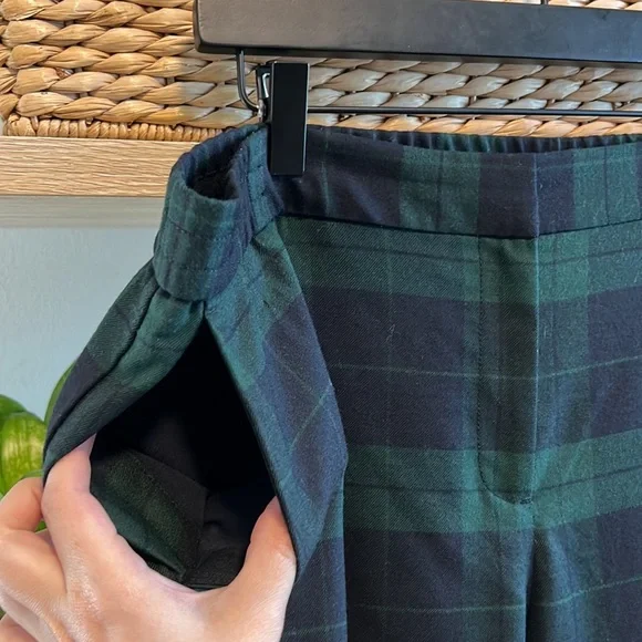 Talbots Plaid Wool Blend High Rise Pocket Dress Pant Trouser, 14P - Picture 4 of 9